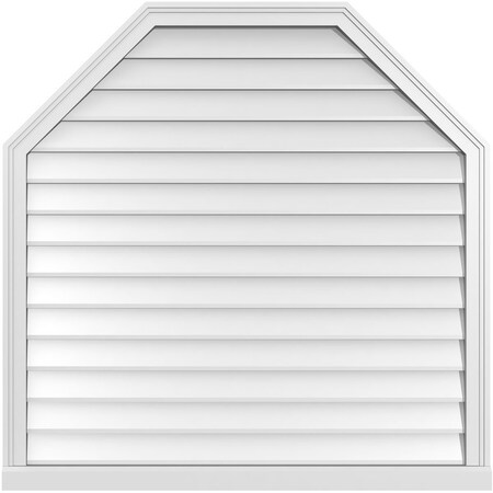 Ekena Millwork Octagonal Top Surface Mount PVC Gable Vent w/ 2"W x 2"P Brickmould Sill Frame, 42"W x 42"H GVPOT42X4203SN